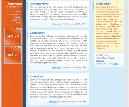 Happy Blog Layout 1