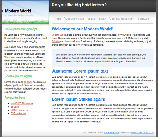 Modern World Layout 1
