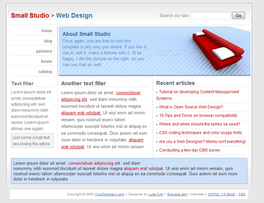 Small Studio Layout 1